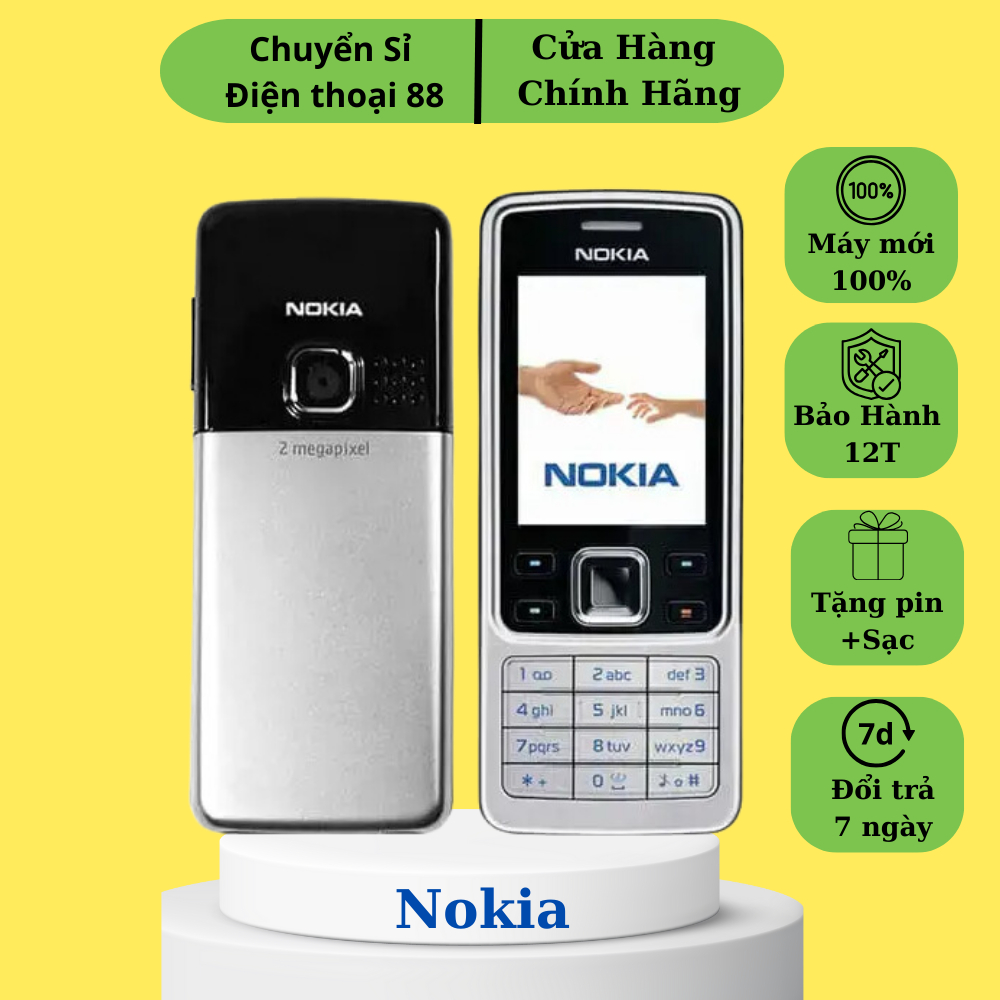 ĐIỆN THOẠI BÀN PHÍM NOKIA 63OO LOA TO,SÓNG KHỎE,SANG TRỌNG SIÊU BỀN BẢO HÀNH 12 tháng