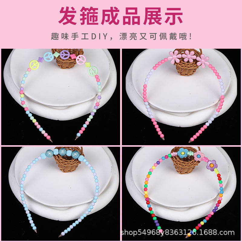 Bờm Tóc Hạt Cườm, DIY Dễ Thương , Kiểu Dáng Hàn Quốc
