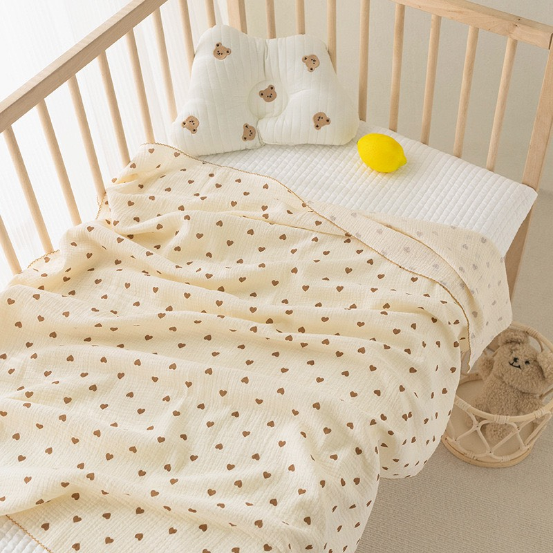 Khăn tắm muslin 2 lớp sợi tre mềm mại cho bé sơ sinh size lớn 100 x 110 cm