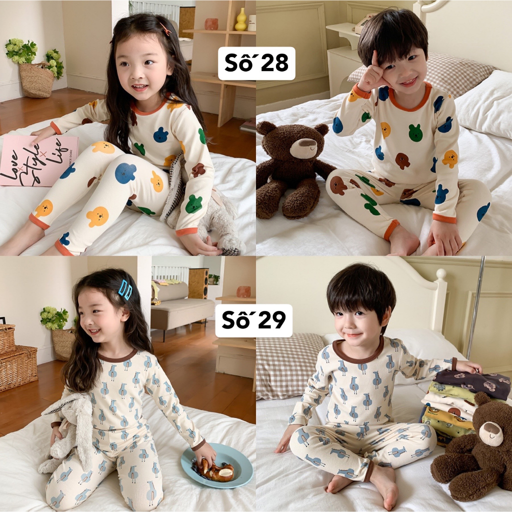 Bộ ngủ Ambb Kids dài tay cho bé trai/ bé gái DMINT - Quần áo thu đông mẫu mới nhất