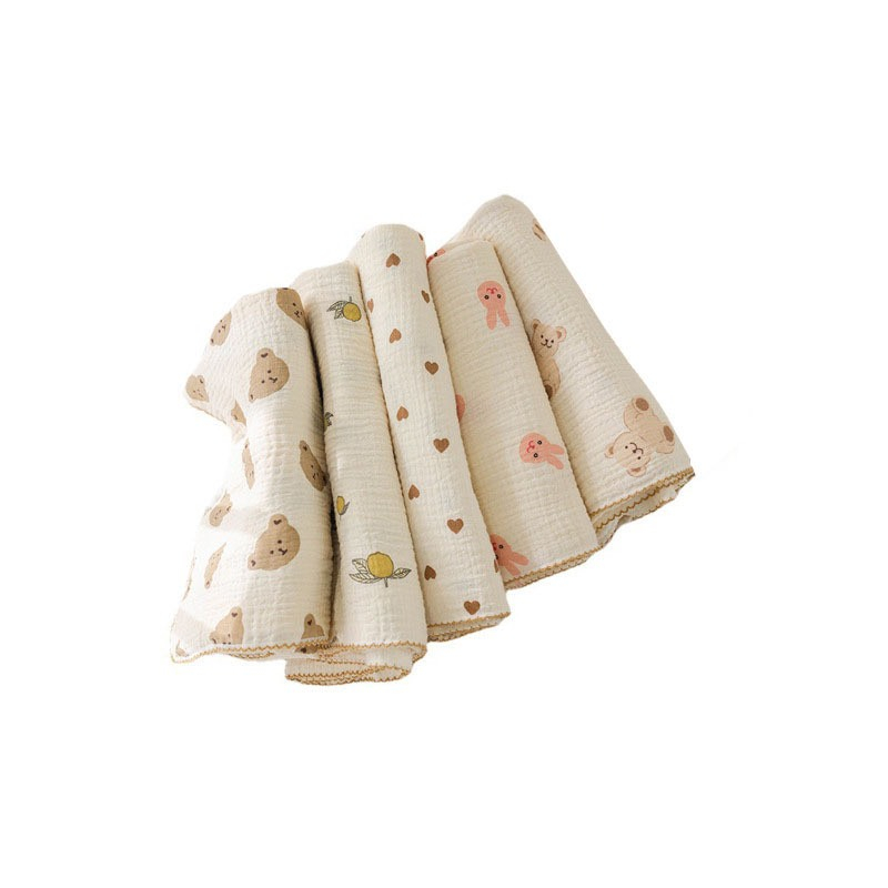 Khăn tắm muslin 2 lớp sợi tre mềm mại cho bé sơ sinh size lớn 100 x 110 cm