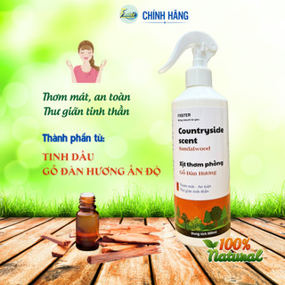 Bình xịt tinh dầu tinh dầu gỗ Đàn hương, Cam ngọt, Bưởi, Sen, xịt phòng, ô tô, quần áo Faster500ml