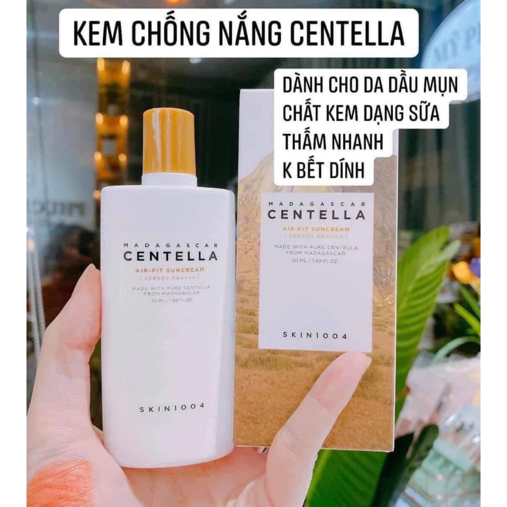 Kem Chống Nắng & Dưỡng Da sáng Rau Má Skin1004 Madagascar Centella Air-Fit Suncream Plus SPF50+ PA++++ 50ml