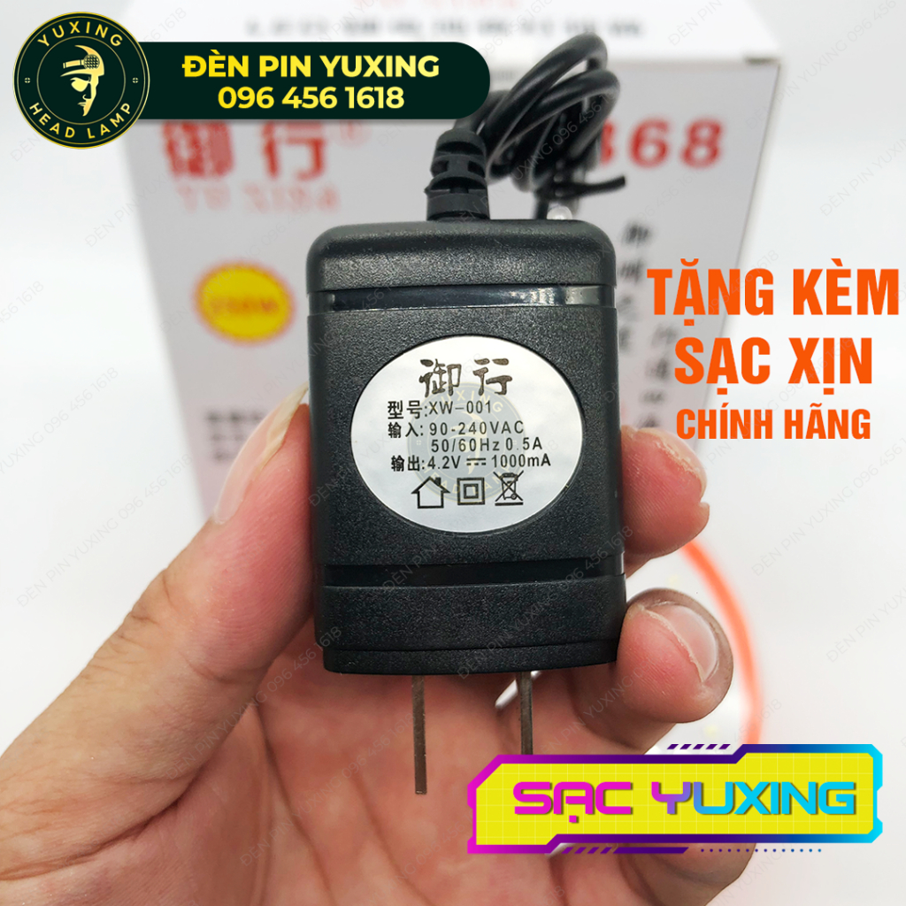Đèn tích điện siêu sáng YUXING 868 LED 250w có móc treo và nam châm siêu dính kèm sạc