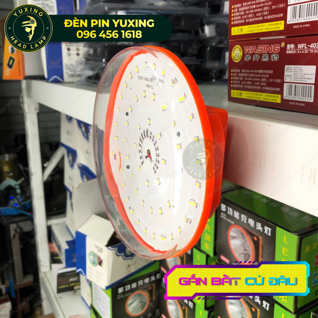 Đèn tích điện siêu sáng YUXING 868 LED 250w có móc treo và nam châm siêu dính kèm sạc