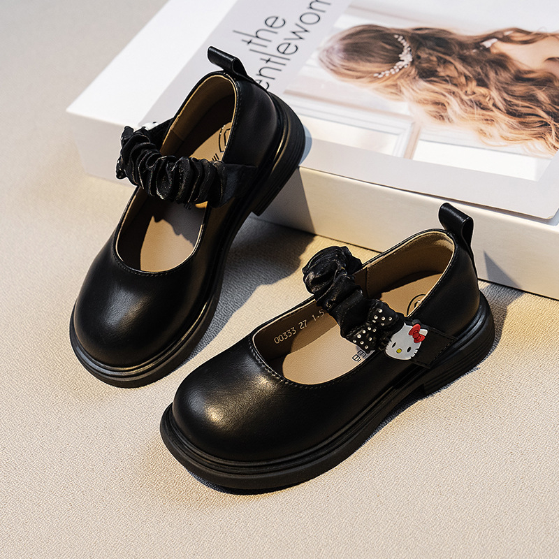 Giày Búp Bê Trẻ Em Phong Cách Anh Quốc Quai Nhún Đính Gấu Thỏ Xinh Xinh Dễ Thương Size 26-36