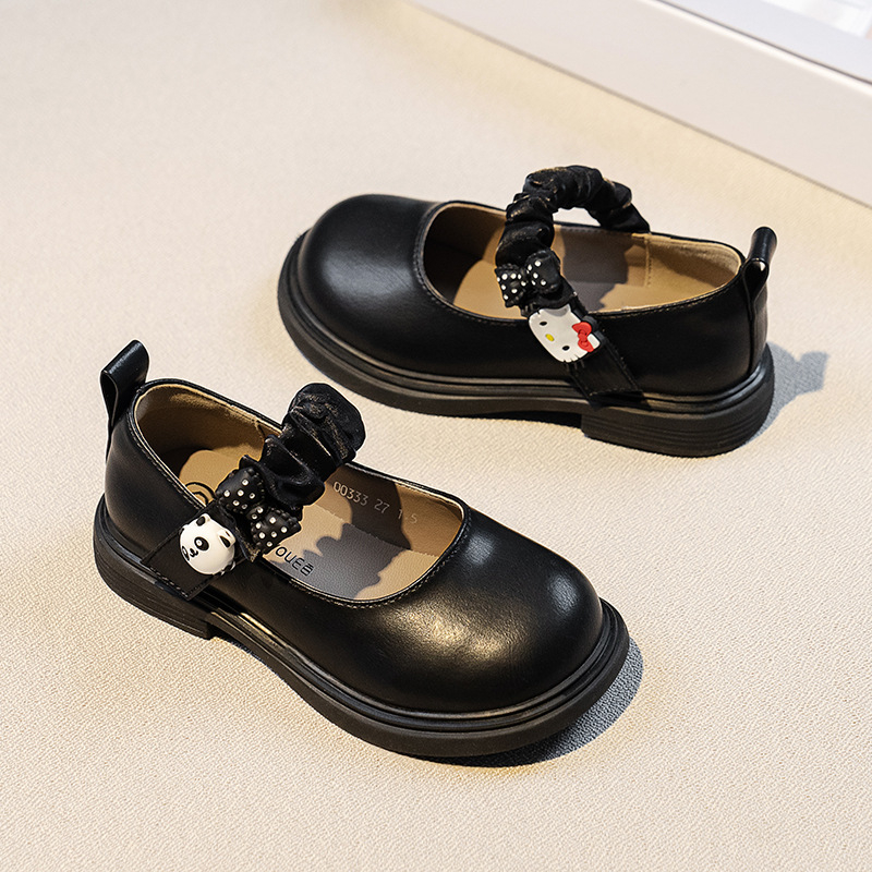 Giày Búp Bê Trẻ Em Phong Cách Anh Quốc Quai Nhún Đính Gấu Thỏ Xinh Xinh Dễ Thương Size 26-36