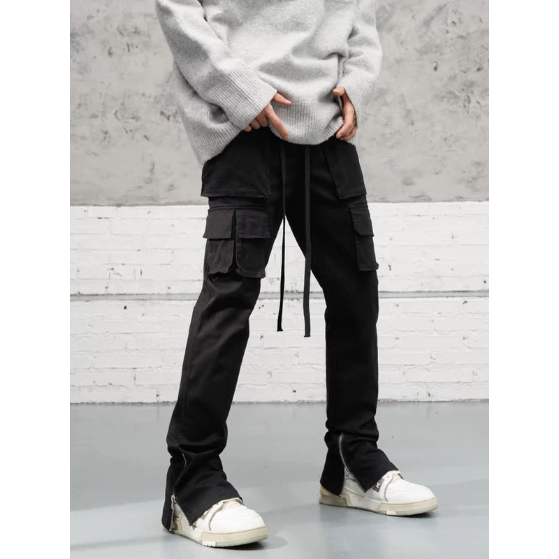 Quần Kaki Jeans túi hộp 4 Zipper