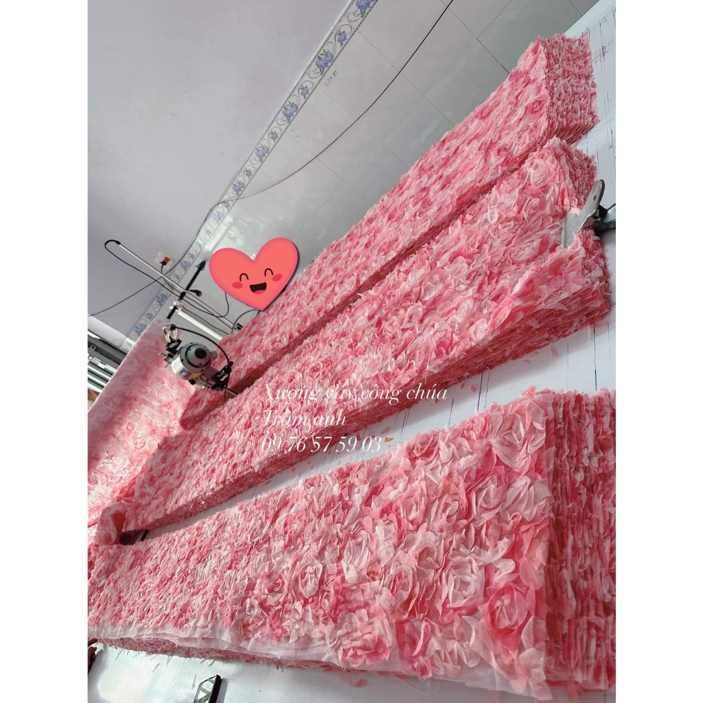 Đầm váy công chúa thiết kế hoa hồng 3D  cao cấp cho bé gái