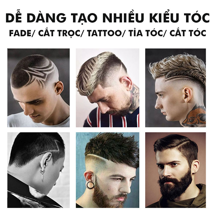 Tông đơ chấn viền không dây KEMEI KM-1974A sử dụng 2 viên pin thay thế tiện lợi