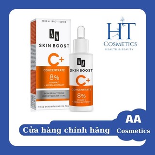 Serum vitamin c dưỡng trắng da aa cosmetics skin boost c+ giúp trắng da,mờ thâm nám.lọ 30ml