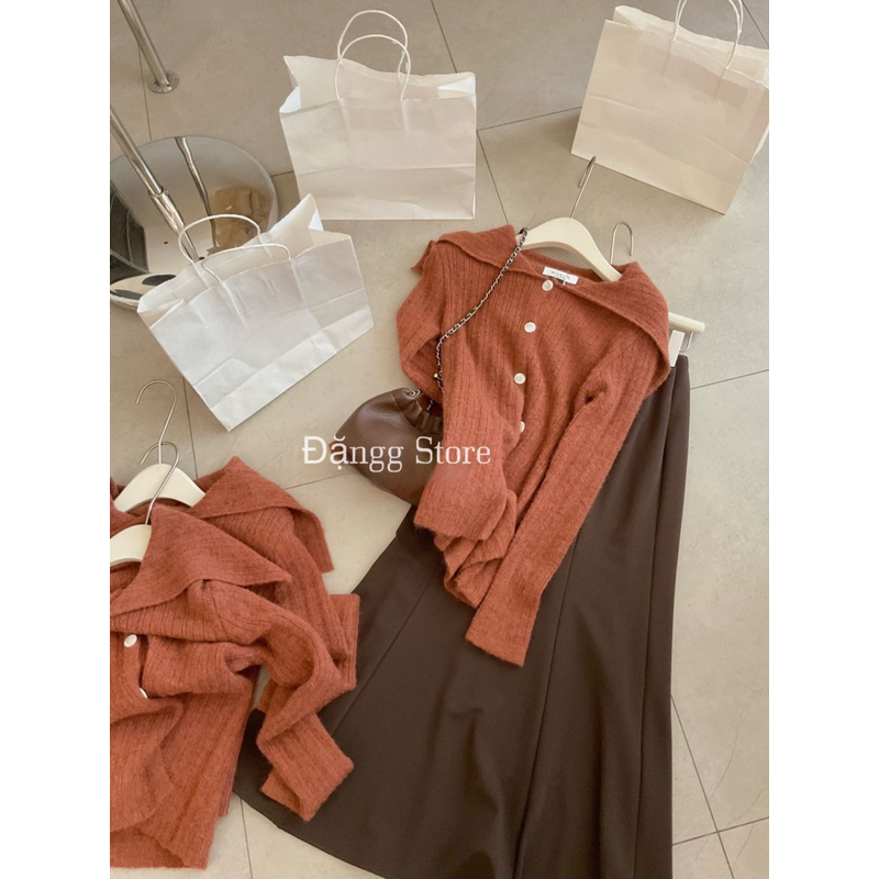 Áo len cam đất xinh lắm lun