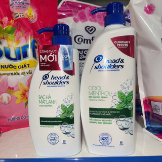 Dầu gội đầu head &shoulders mát lạnh bạc hà chai 625ml/850ml