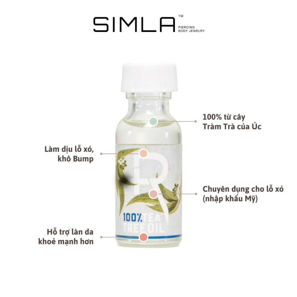 Tinh Dầu Tea Tree Hỗ Trợ Trị Bump Sưng Recovery (Nhập Khẩu Mỹ) - Simla Body Jewelry