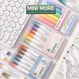 Minimore | Set bút đánh dấu 6 màu phong cách Hàn Quốc độc đáo