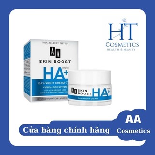 Kem dưỡng ẩm ha+ aa cosmetics skin boost ha+ giúp cấp ẩm,se khít lcl,mịn da.hũ 50g