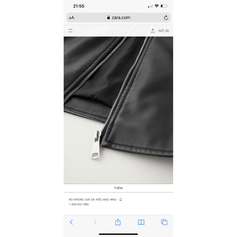 Áo Khoác Da Bé Trai Chốt Cúc Đen ZR