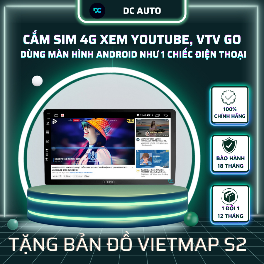 Màn Hình DVD Android Ô Tô OLEDPRO X4 Ram 3-32G  - BH 1 đổi 1 trong 12 tháng