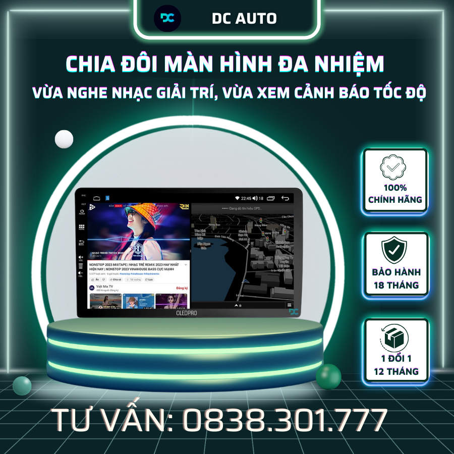 Màn Hình DVD Android Ô Tô OLEDPRO X4 Ram 3-32G  - BH 1 đổi 1 trong 12 tháng