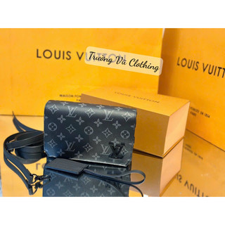 Túi đeo chéo l.v vân hoa tag da cao cấp - túi đeo chéo nam nữ ful box