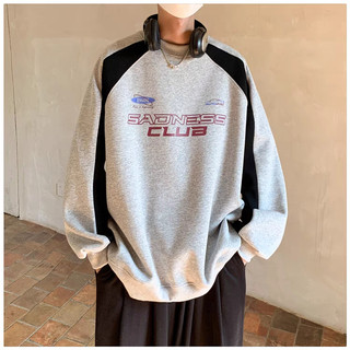 Áo sweater SAD phối chất nỉ bông form rộng nam nữ