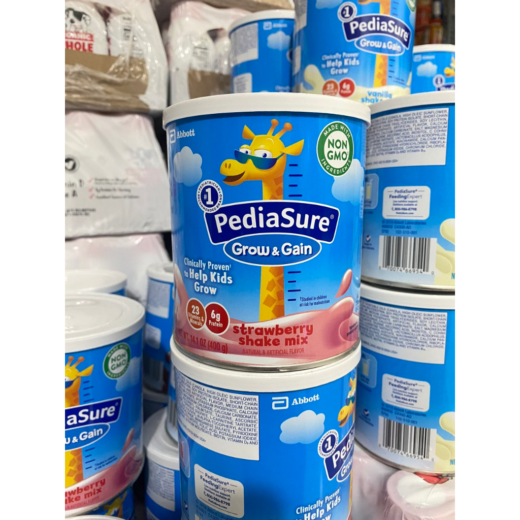 Sữa PediaSure Mỹ Grow & Gain Vanilla, Strawberry, Chocolate, Sữa Công Thức 400g