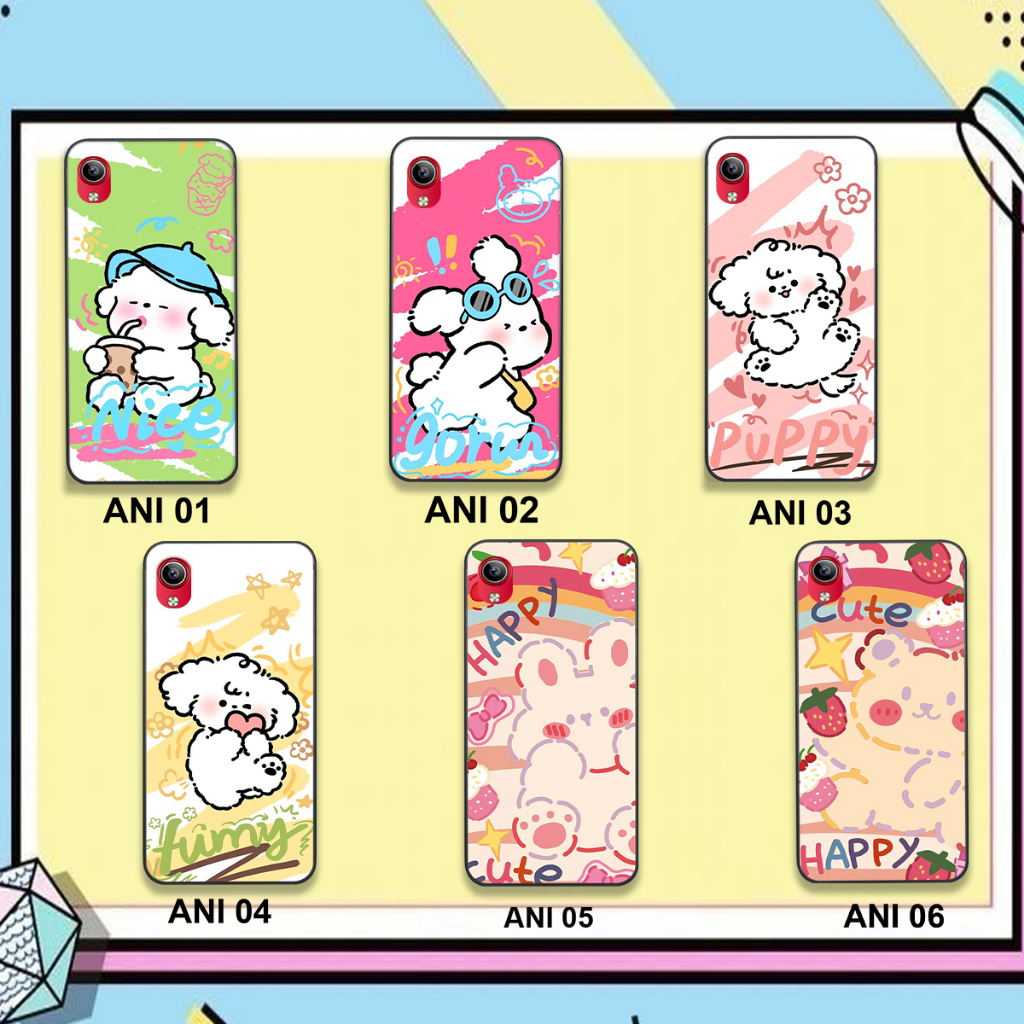 ỐP LƯNG VIVO Y51 - Y91 - Y91C  - Y1S  - Y93 - Y95 - Y97    IN HÌNH CÚN ĐÁNG YÊU,