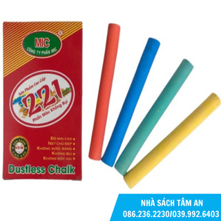 Phấn viết bảng- phấn màu, phấn trắng không bụi đức thanh/ mic/ mungyo/mic 221 trắng/mic 221 màu/mungyo adc-10a/không bụi