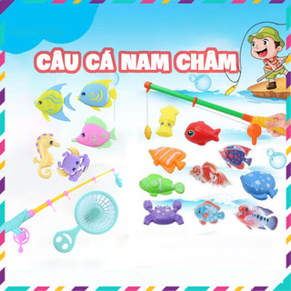 Đồ Chơi Vỉ Câu Cá Nam Châm 2 Cần, Đồ Chơi Câu Cá Nam Châm Cho Bé