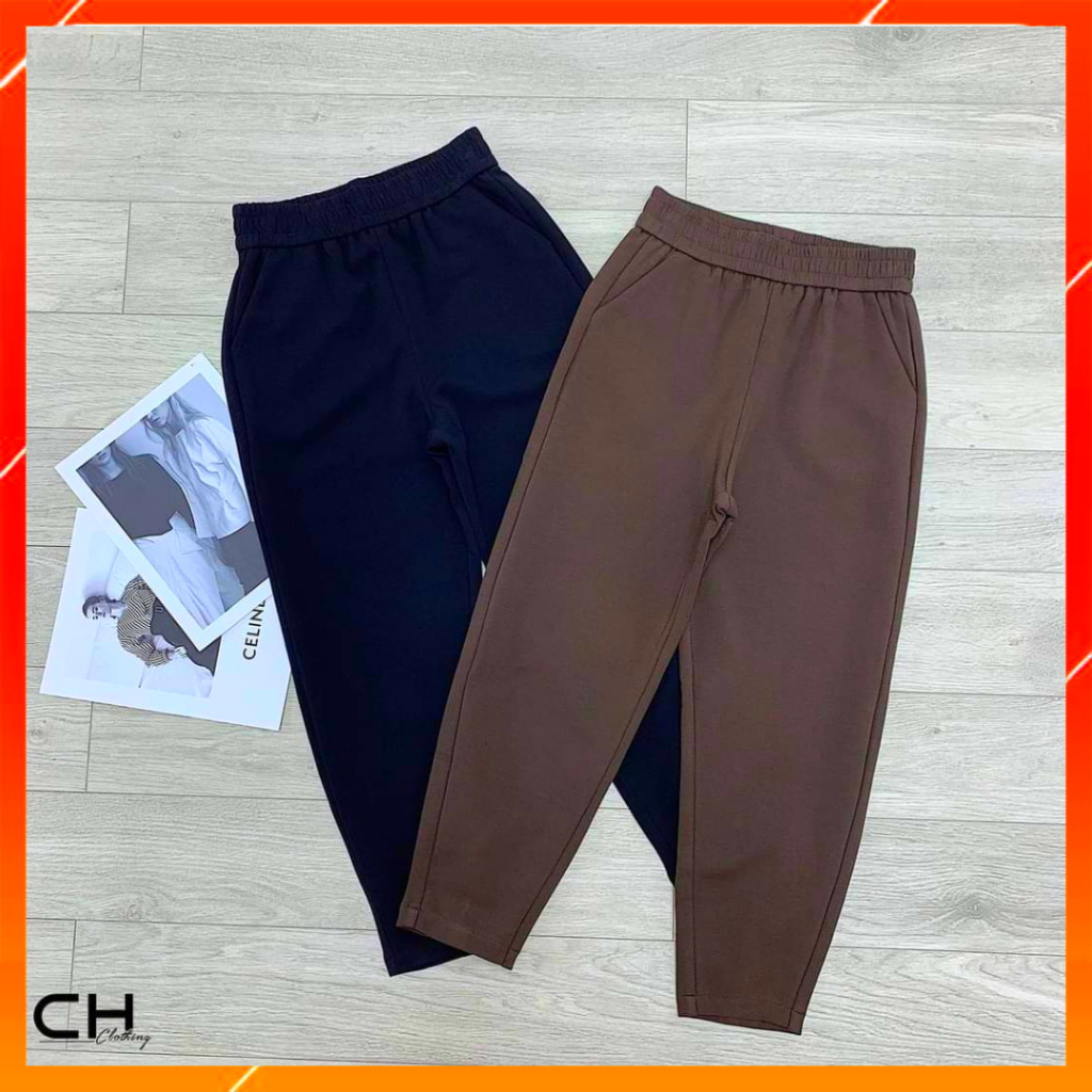 Quần baggy nữ ly gấu cực hot, quần baggy cạp chun, quần baggy nữ mẫu mới vải Umi Hàn dày mịn co giãn 4chiều đẹp XM THUVU