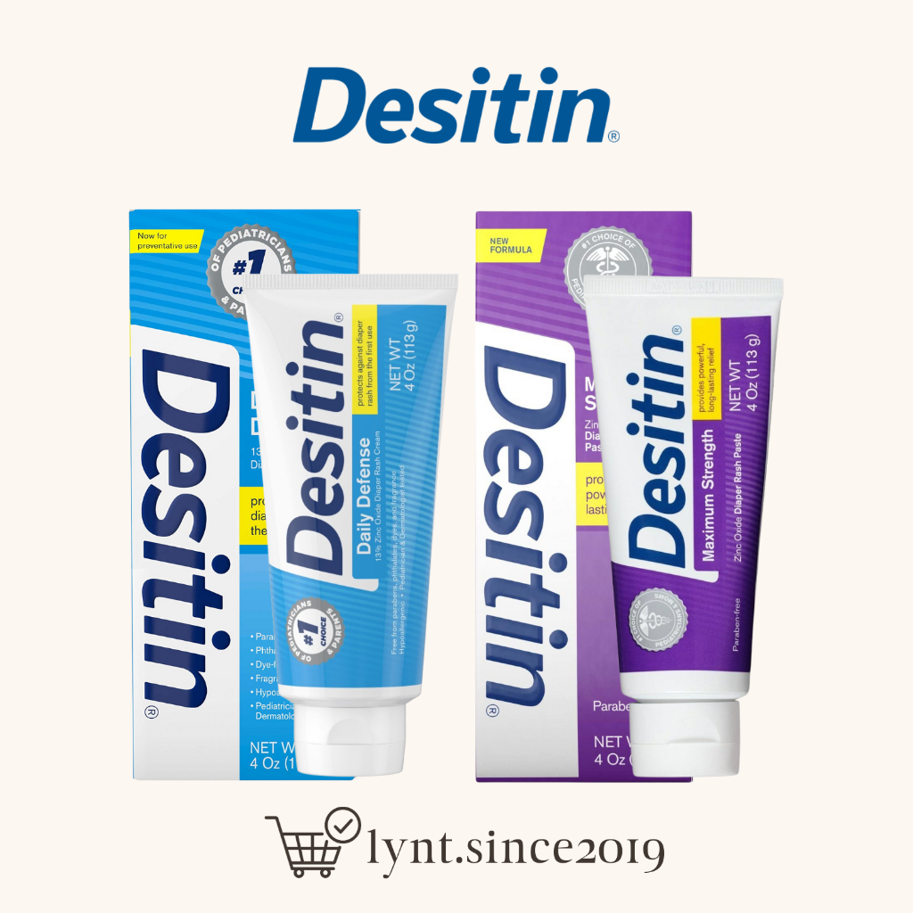 [Hàng Mỹ] Kem chống hăm tã Desitin Daily Defense/ Maximum Strength Zinc Oxide Diaper Rash Cream