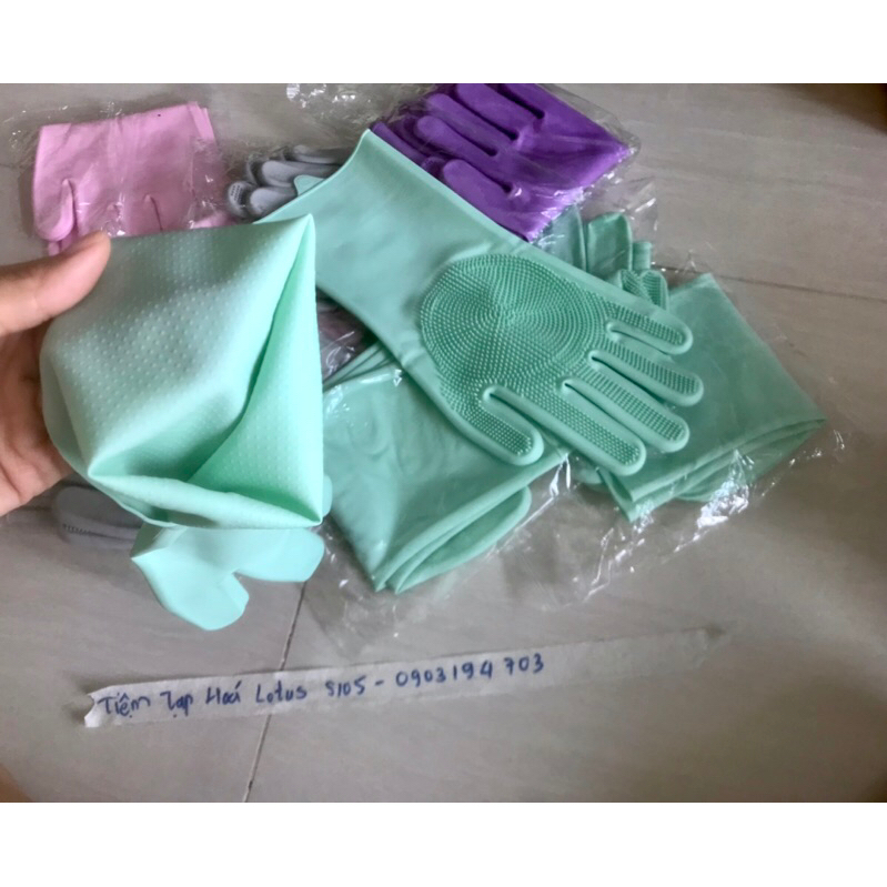 Găng tay rửa chén cao su, tạo bọt thông minh