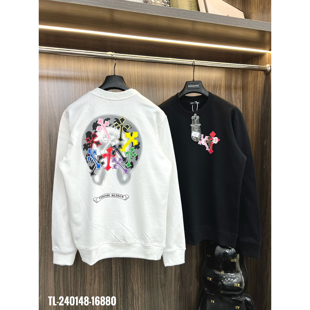 🔥Hot🔥Áo nỉ Chrome Hearts in hình màu thiết kế hot trend Nam Nữ Thu Đông 2023