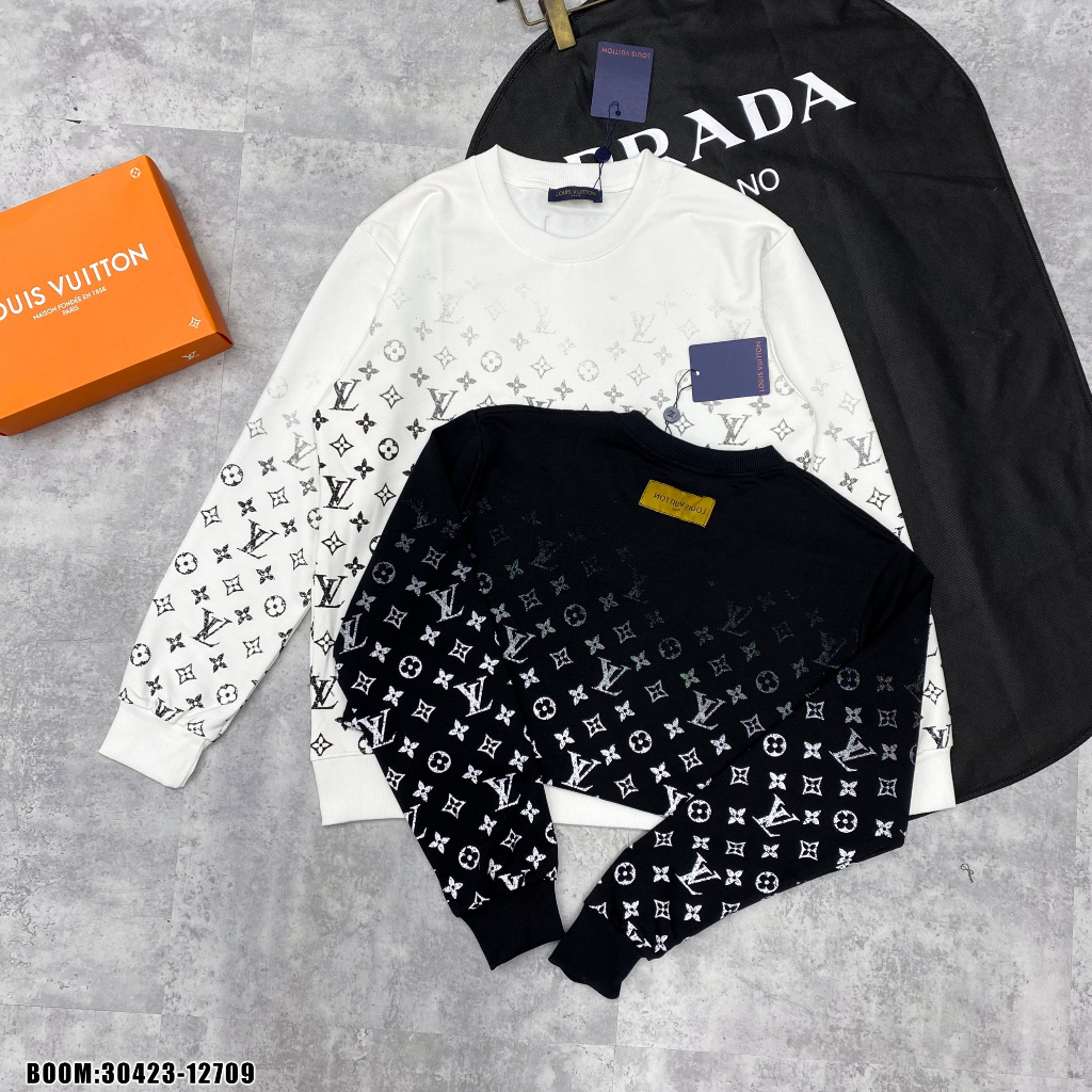 🔥Hot🔥Áo nỉ LV họa tiết monogram thiết kế hot trend Nam Nữ Thu Đông 2023