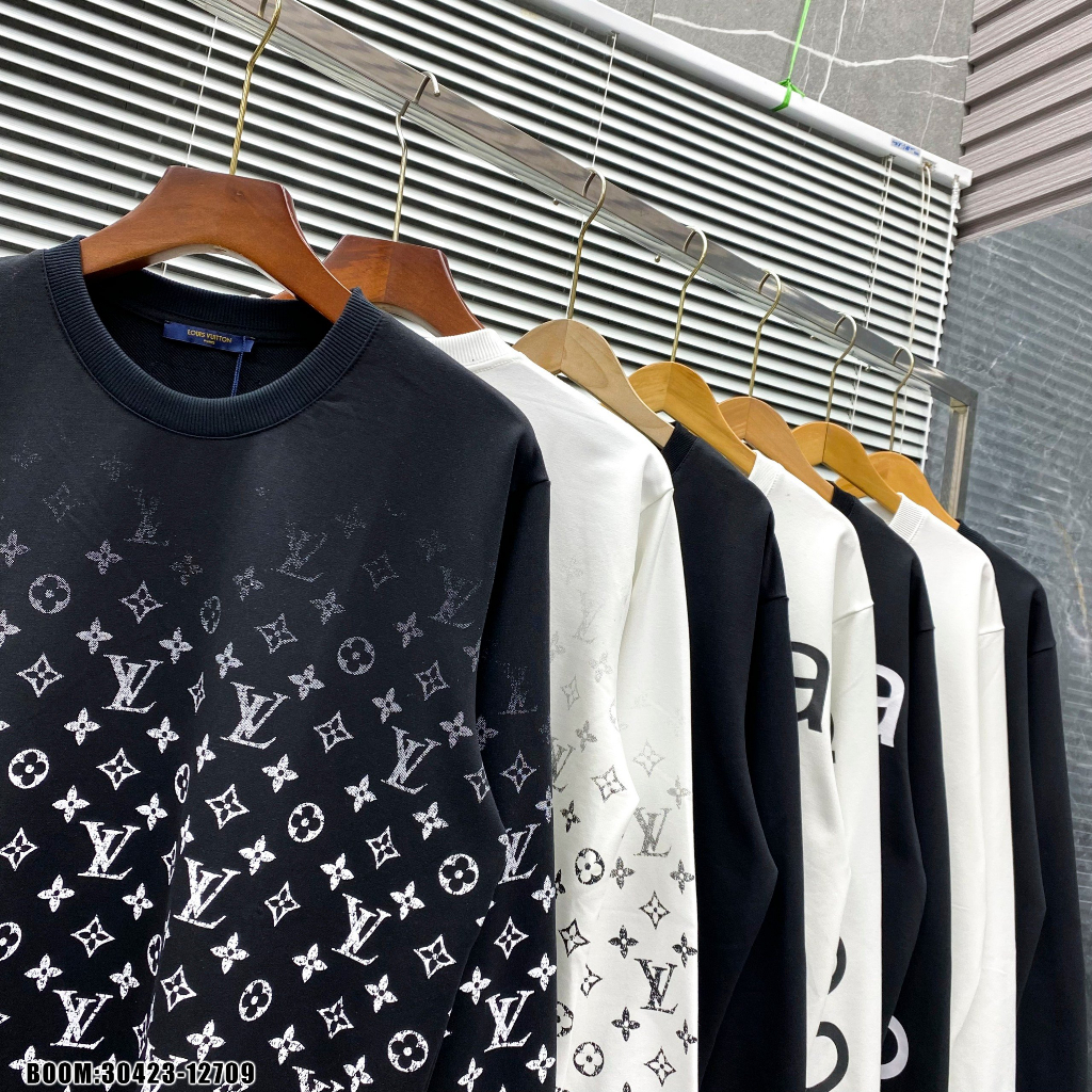 🔥Hot🔥Áo nỉ LV họa tiết monogram thiết kế hot trend Nam Nữ Thu Đông 2023