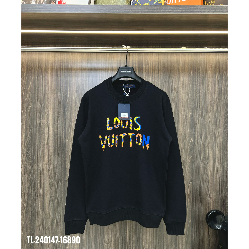 🔥Hot🔥Áo nỉ LV in chữ hình lưng thiết kế hot trend Nam Nữ Thu Đông 2023