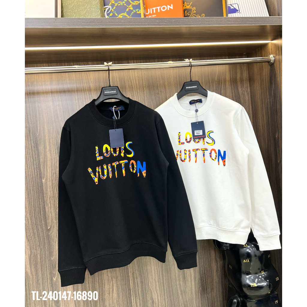 🔥Hot🔥Áo nỉ LV in chữ hình lưng thiết kế hot trend Nam Nữ Thu Đông 2023