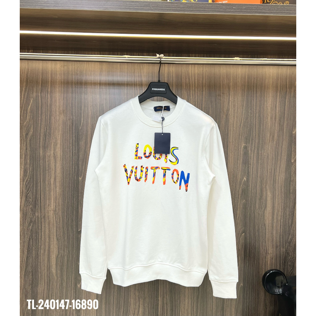 🔥Hot🔥Áo nỉ LV in chữ hình lưng thiết kế hot trend Nam Nữ Thu Đông 2023