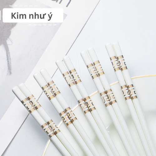 Đũa sứ ăn cơm họa tiết hoa văn Dư Dư