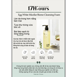 Sửa Rữa Mặt Lòng Trắng Trứng Egg White & pH5,5 14H;ours 240 ml