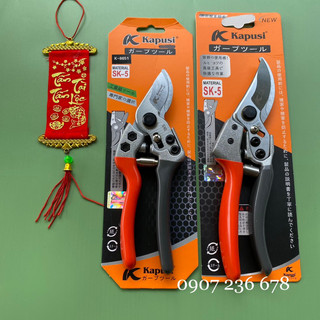 Kéo cắt cành Nhật Bản Kapusi Japan thép Sk5, Kéo cắt cành cộng lực