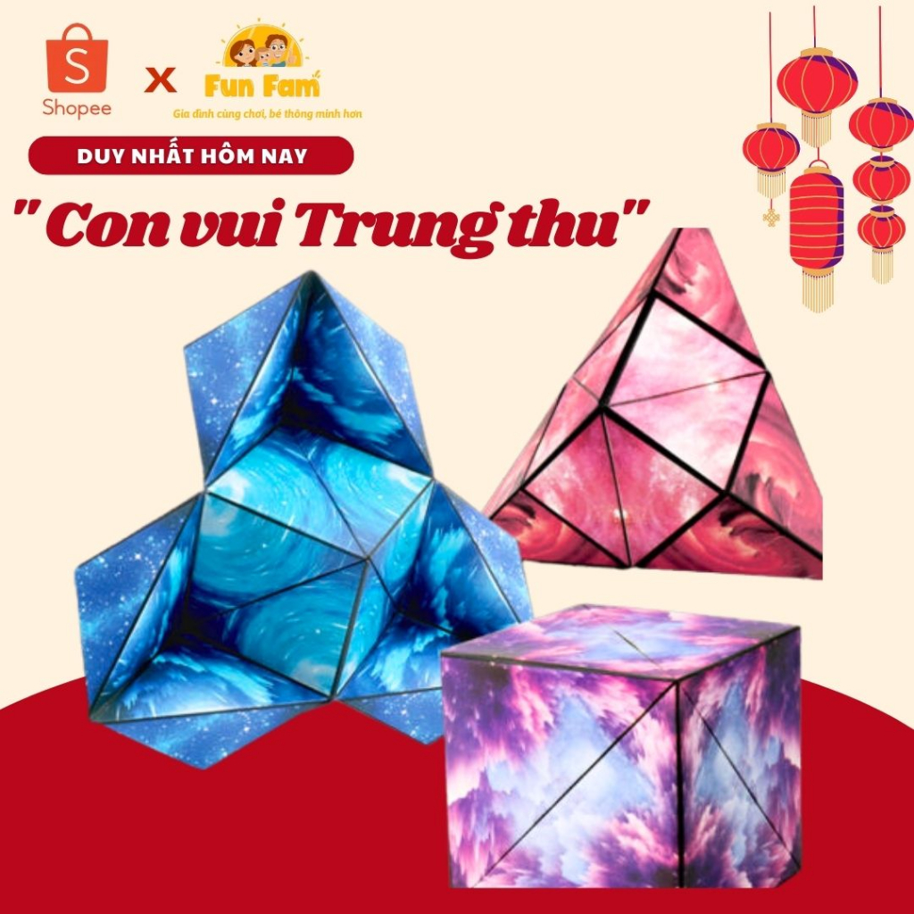Đồ chơi trẻ em Khối Rubik Magic 3D Từ tính nam châm có thể biến 70+ hình dạng Galaxy Shashibo