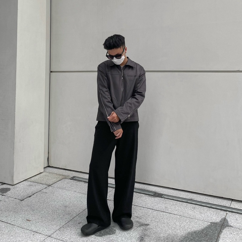 Áo khoác kaki kéo khoá tay