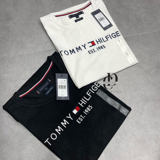 Áo thun cổ tròn tommy 1985 trắng đen - áo thun cotton in hình - hàng nhập khẩu