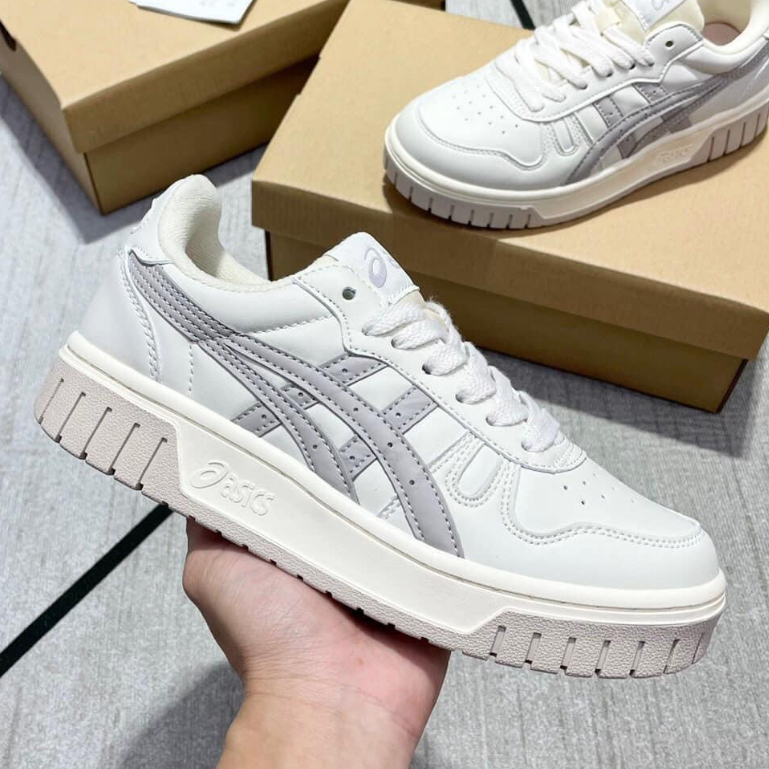 Giày Thể Thao Asics Court Mz, Giày Asic Court Nam Nữ Basic White Cream And Black Full màu-Full box | BigBuy360 - bigbuy360.vn