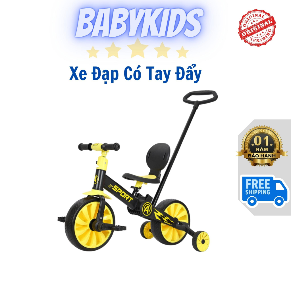 Xe đạp kết hợp xe đẩy 3 trong 1 cho bé tập đi hàng chính Hãng Bảo Hành 1 Năm | MK32