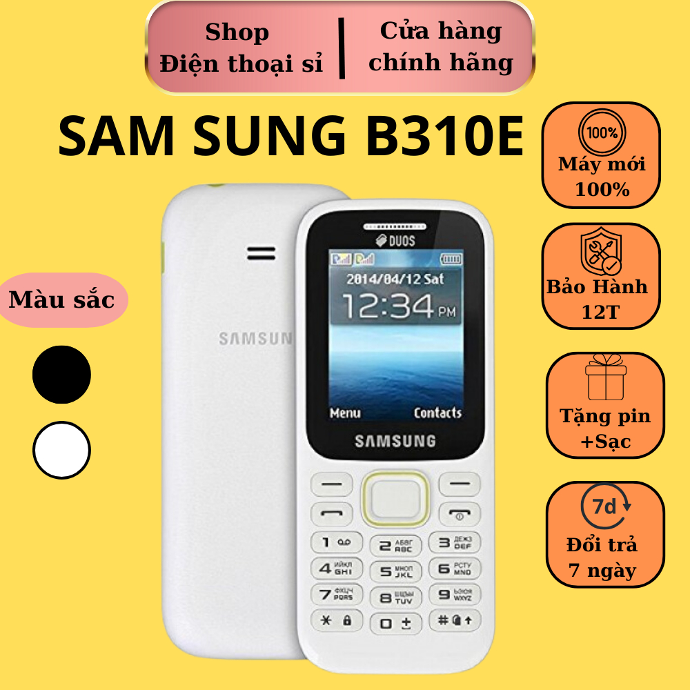 (New 100%)Điện thoại Samsung  SM-B310E ,2 sim 2 sóng loa to song khỏe