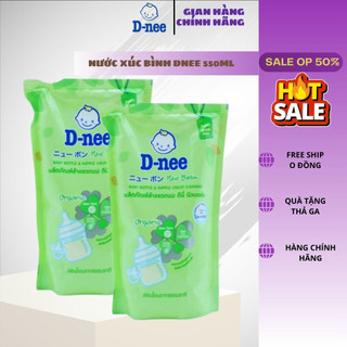 Nước rửa bình sữa/ xúc bình D-nee organic xanh lá 550ml