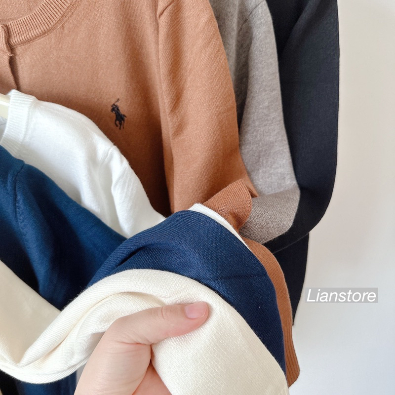 Áo cardigan len logo ngựa - Lianstore