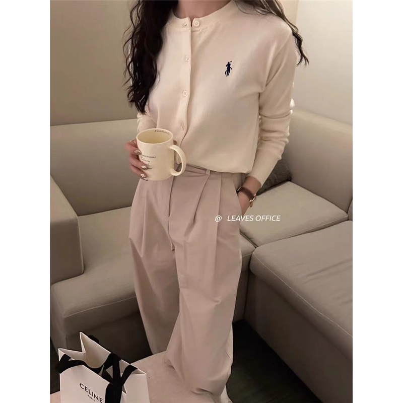 Áo cardigan len logo ngựa - Lianstore